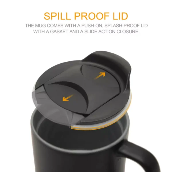 Ceramic Mugs with Lid and Cork Base 385 ml - Image 6