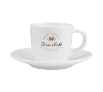 Sublimation White Ceramic Cup & Saucer 100ml Capacity