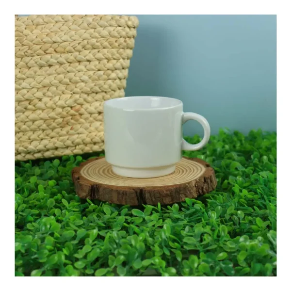Ceramic Cups 10 Oz Glossy Finish White Color - Image 4
