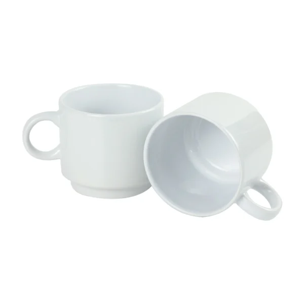 Ceramic Cups 10 Oz Glossy Finish White Color