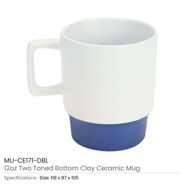 Ceramic Mugs with Bottom Clay in 12 Oz, Matte Finish - Image 4