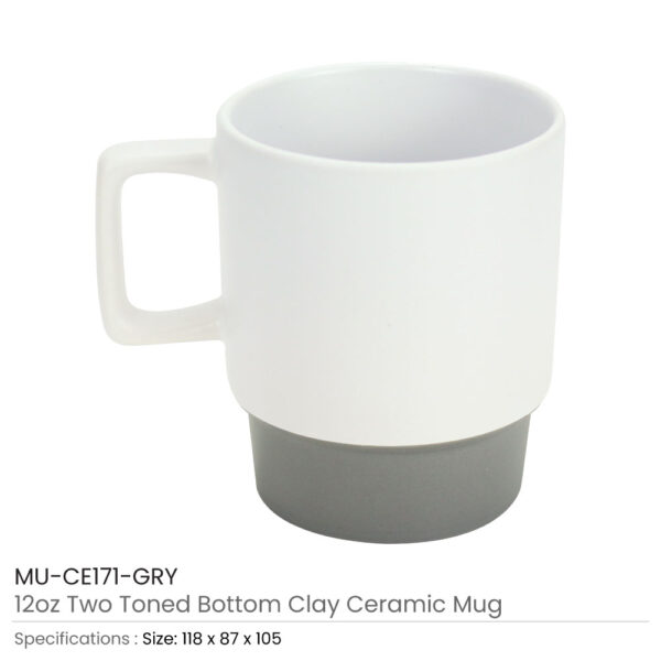 Ceramic Mugs with Bottom Clay in 12 Oz, Matte Finish - Image 6