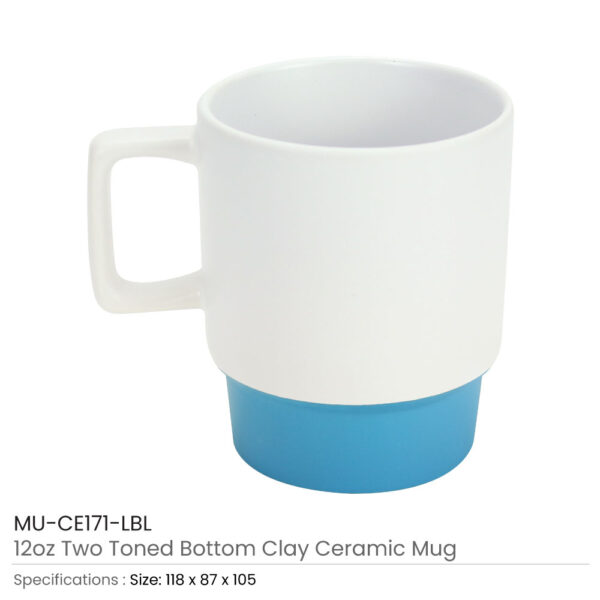 Ceramic Mugs with Bottom Clay in 12 Oz, Matte Finish - Image 7