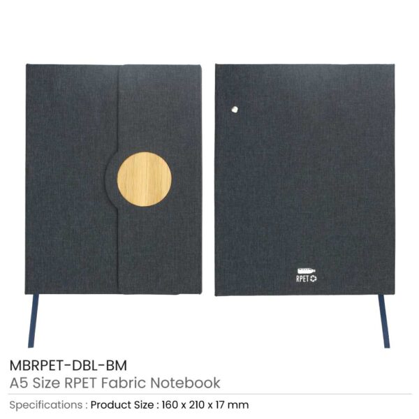 A5 RPET Notebooks with Bamboo & Magnetic Closure - Image 4