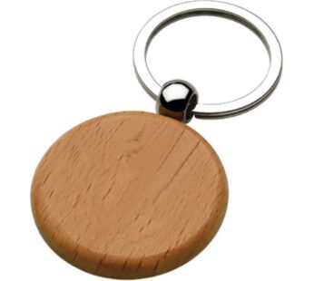 Round Wooden Keychains
