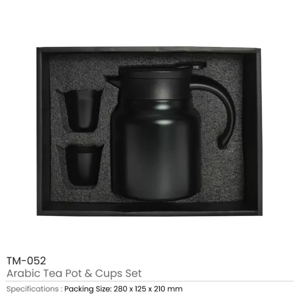 Arabic Tea & Coffee Pot with Cups Set 1000 ml - Image 7