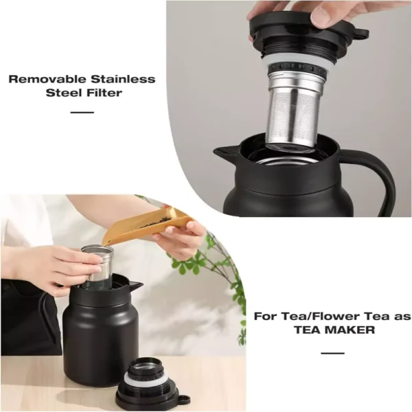 Arabic Tea & Coffee Pot with Cups Set 1000 ml - Image 6